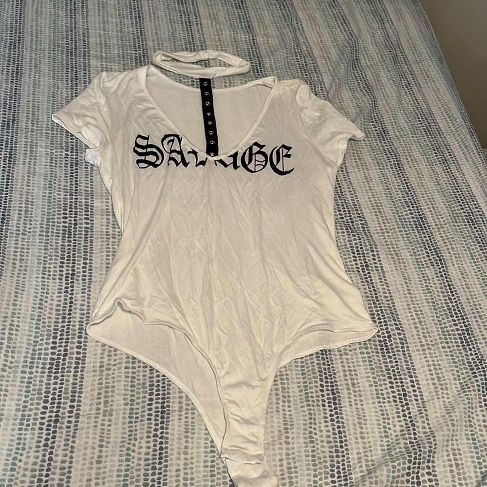 “Savage” sexy bodysuit with choker